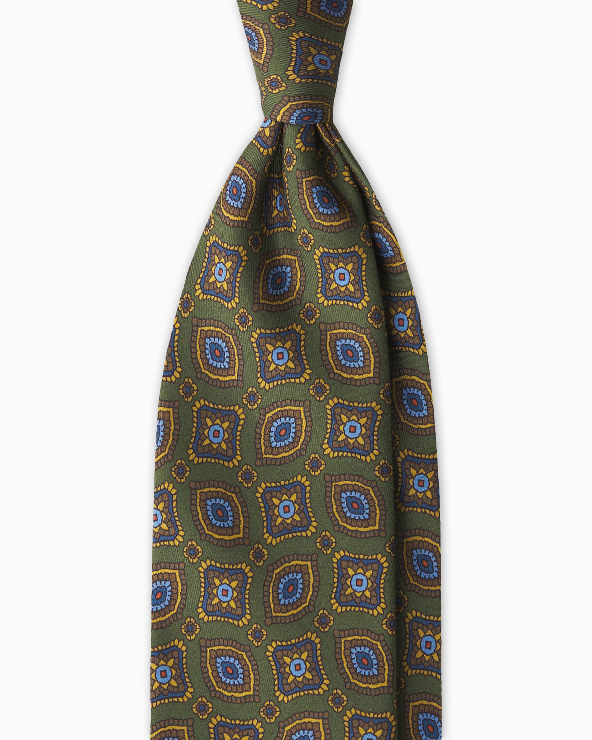 Cravatta in Seta Stampata Paisley - Verde