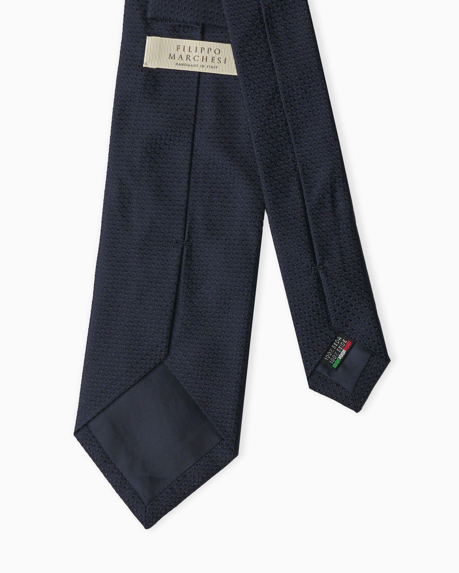 Cravatta in Seta Tessuta - Blu