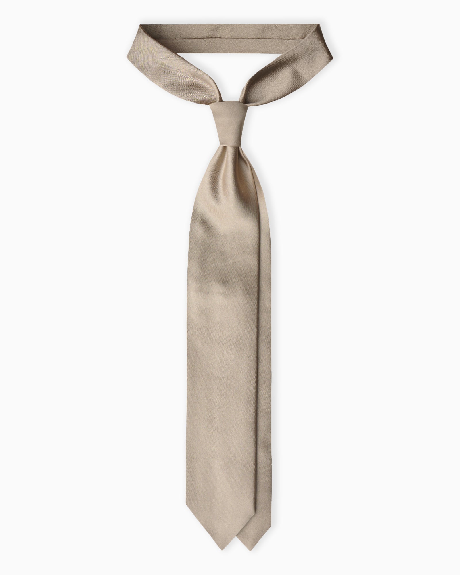 Cravatta in Seta Raso - Beige