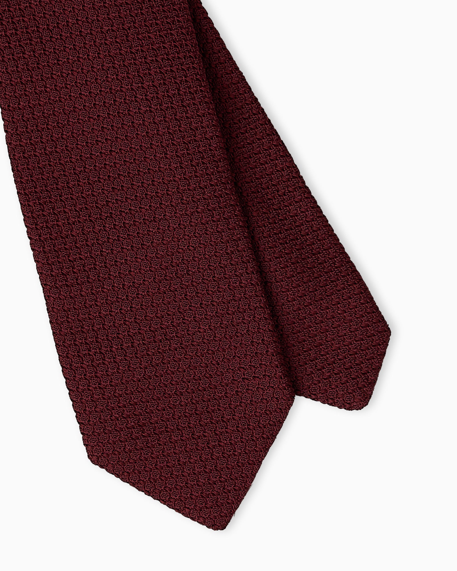 Cravatta In Seta Grenadine Garza Grossa - Bordeaux