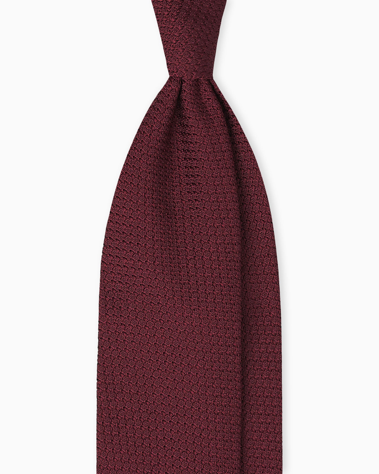 Cravatta In Seta Grenadine Garza Grossa - Bordeaux