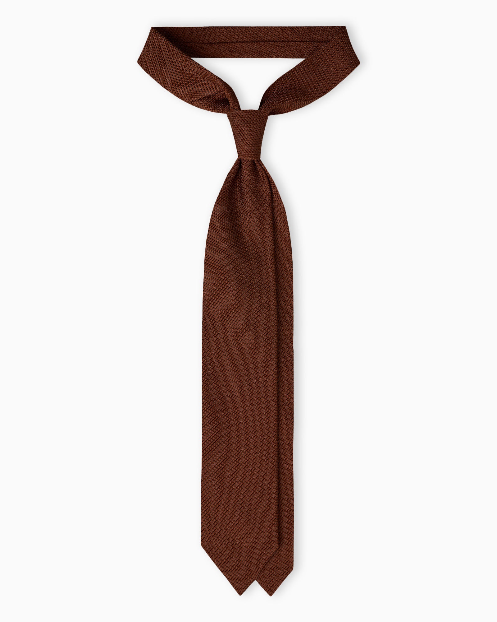 3-Fold Grenadine Garza Fina Silk Tie - Brown