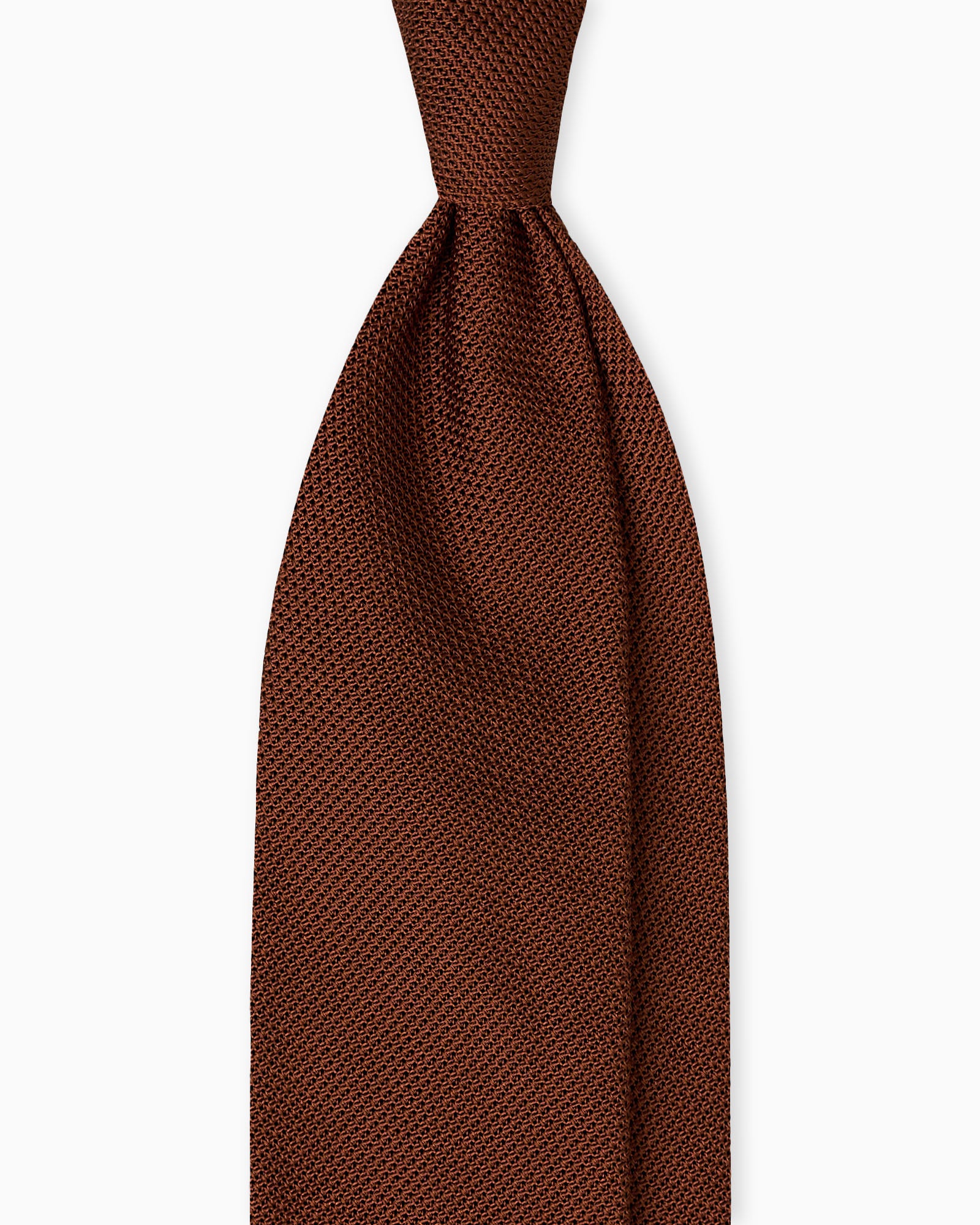 3-Fold Grenadine Garza Fina Silk Tie - Brown