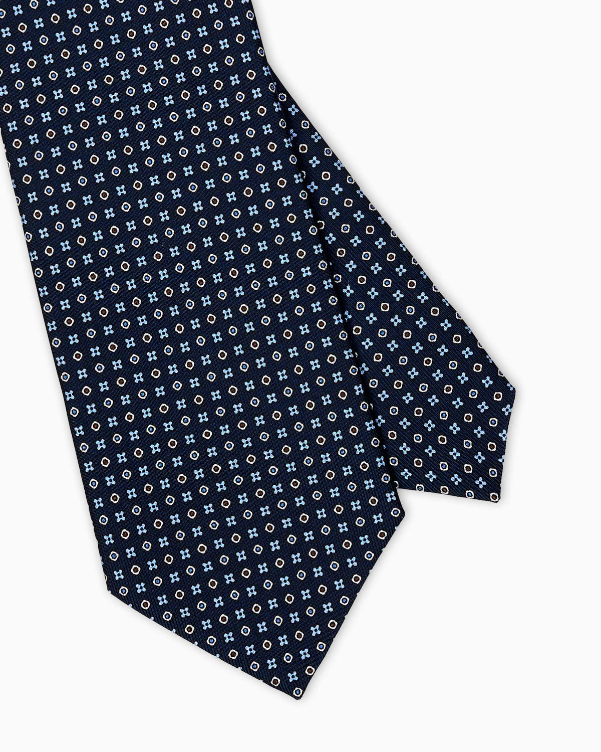 Cravatta in Seta Inglese Micromotivo - Blu Azzurro