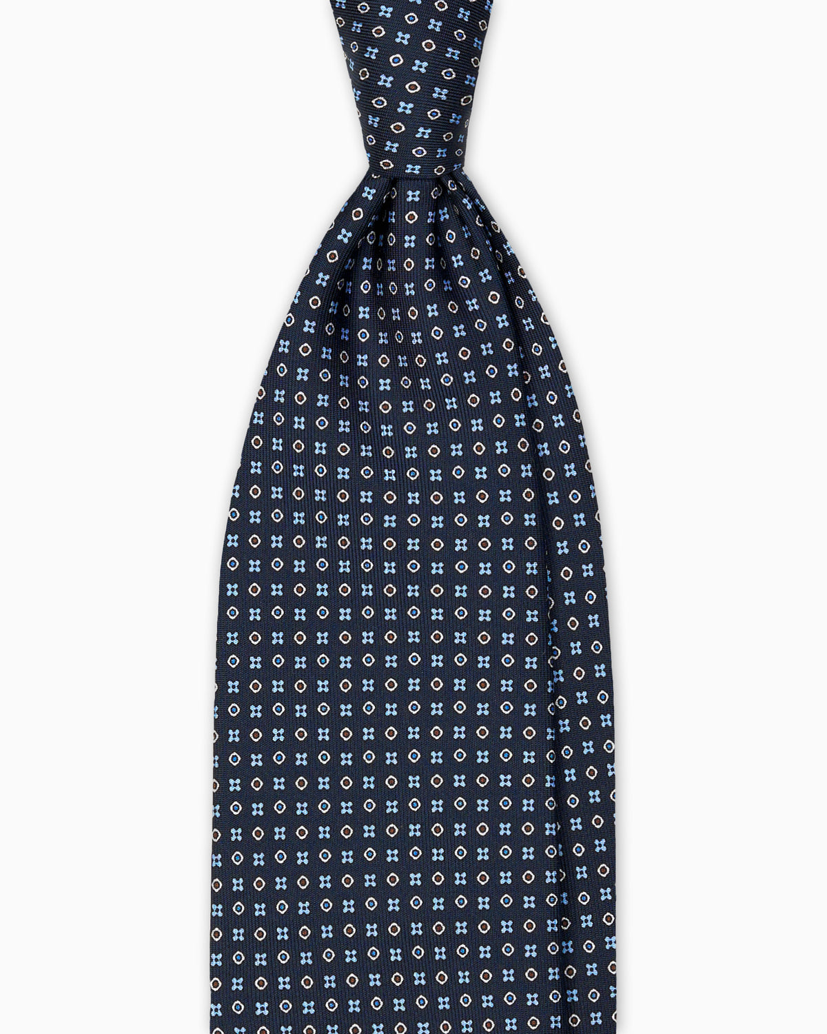 Cravatta in Seta Inglese Micromotivo - Blu Azzurro